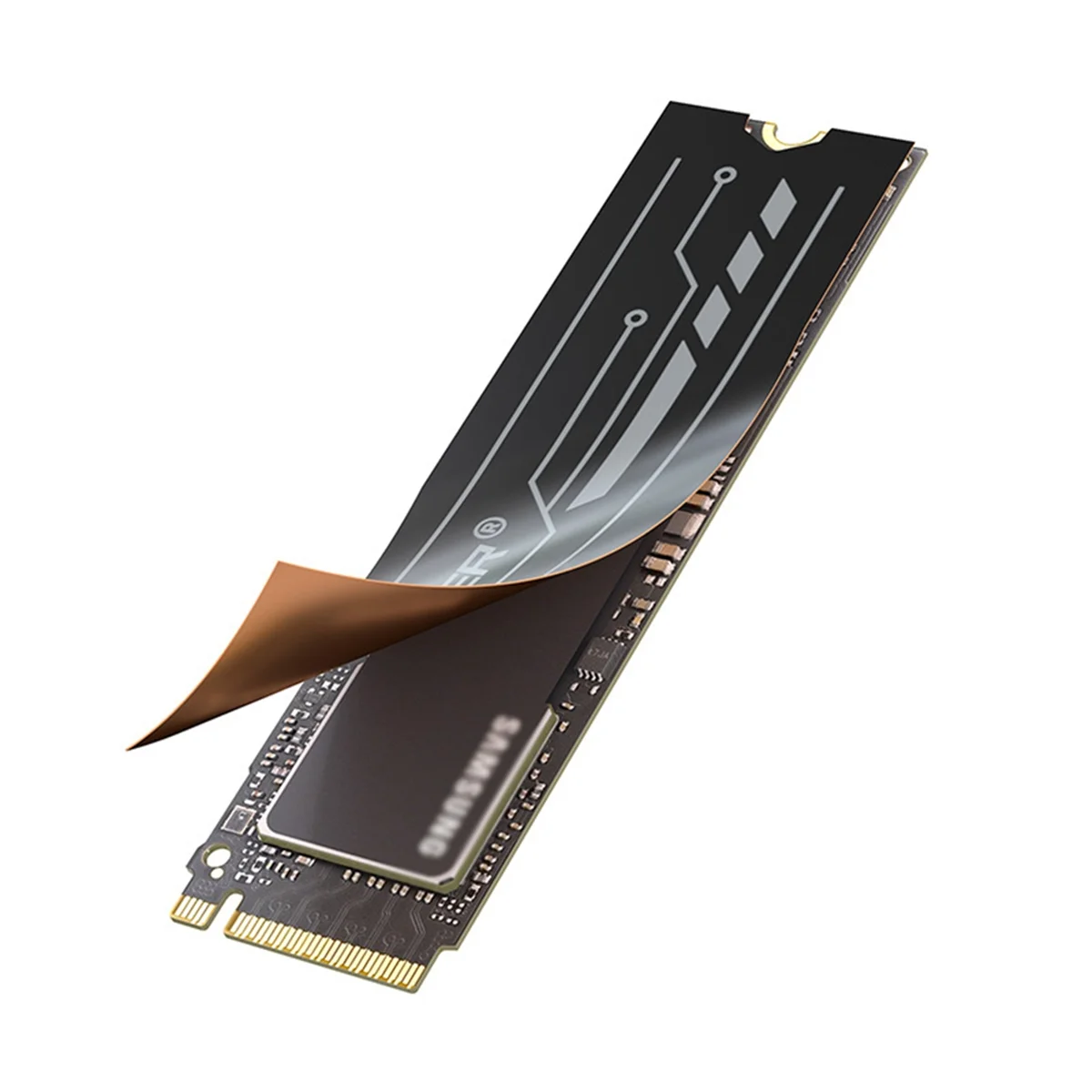 المشتت الحراري SCLS Graphene M.2 SSD، مشعاع تبريد بتصميم جرافين مزدوج الطبقة من رقائق النحاس لأجهزة الكمبيوتر المحمول M.2 2280 SSD