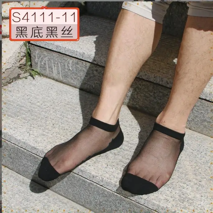 

mens sheer nylon socks Transparent Thin Formal Dress Silk Socks Sexy Gay See Through Male Softy Socks Hose Stocking