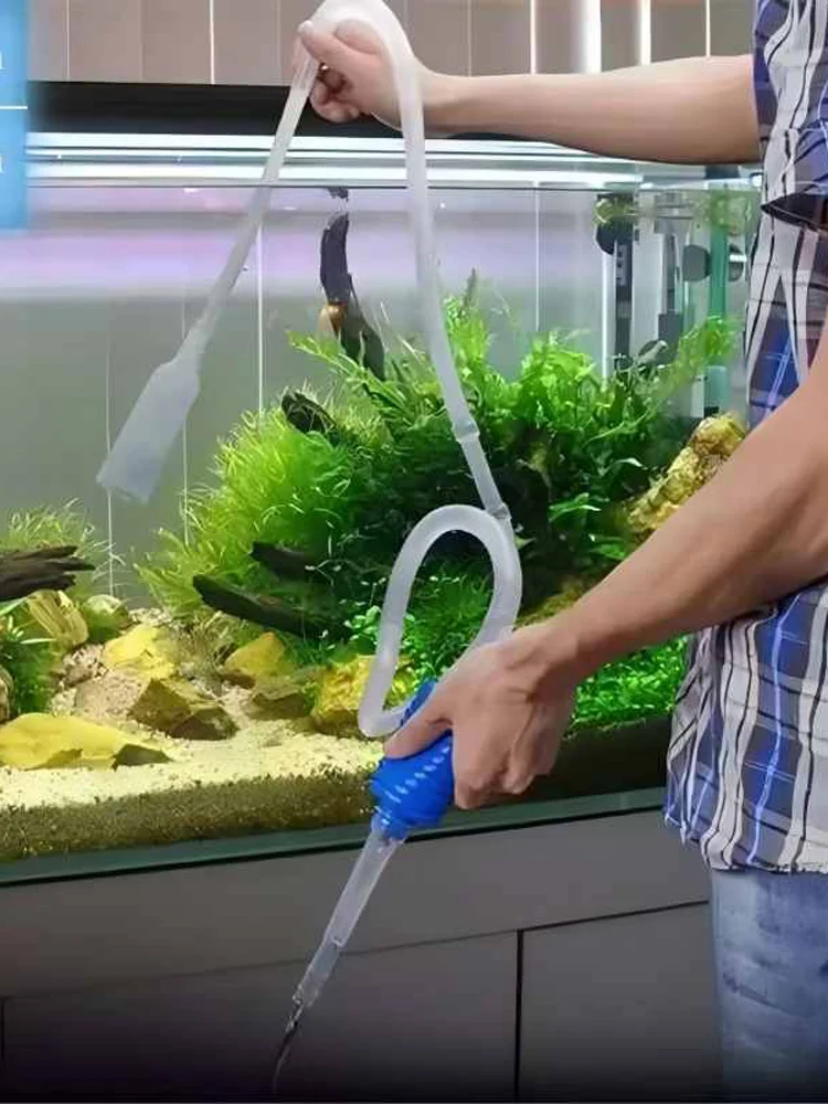 AliExpress NONE Aquarium Gravel Cleaner Siphon – Manual Fish Tank Water Changer with Bulb, Multi-Function Sand Vacuum Cleaner for Fish Poop