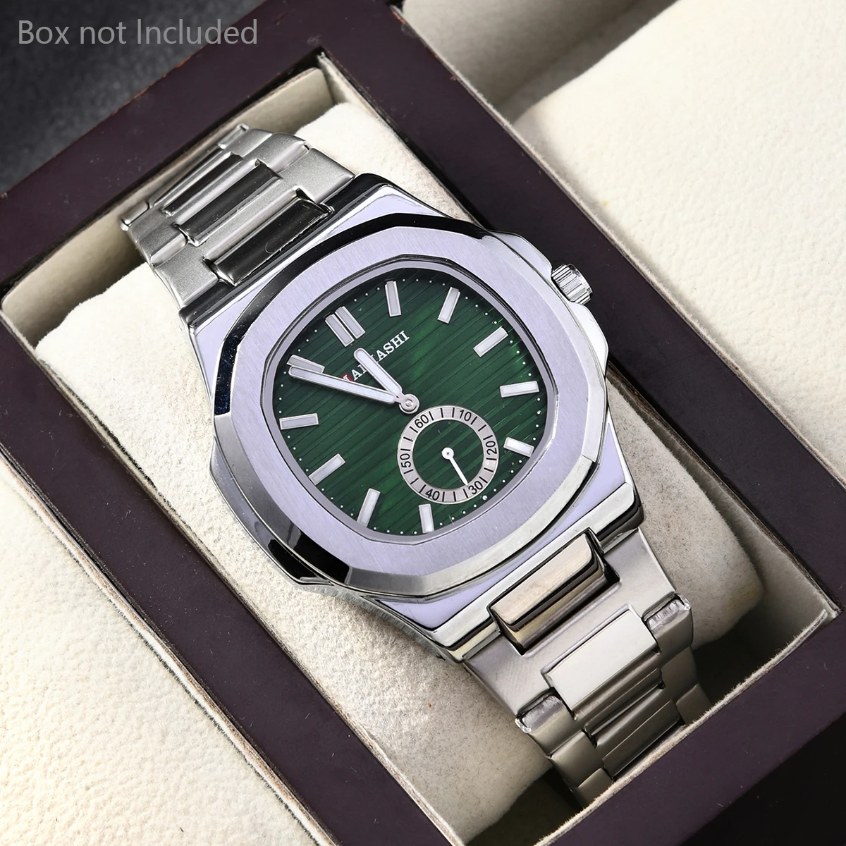 ساعة كوارتز رجالية مربعة من الفولاذ المقاوم للصدأ متعددة الألوان بمينا تاريخ رجل ساعة يد مقاومة للماء ساعات حركة Relogio Masculino