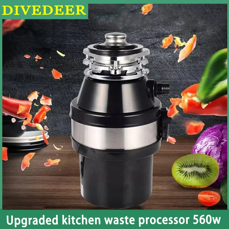 

DIVEDEER Garbage Disposal Home Food Residue Grinder Sewer Waste Disposal Grinder Pulverizer Kitchen Sink Equipment