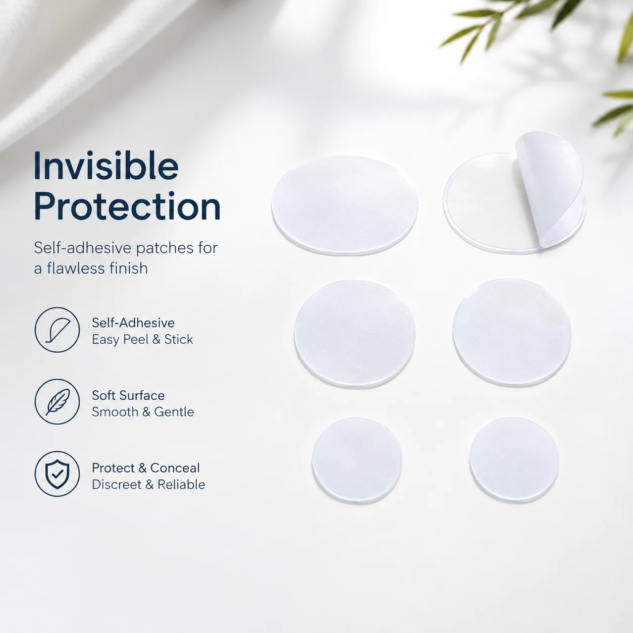 6Pcs White Self‑Adhesive Shoe Repair Patches Washable Sneaker Hole & Tear Fix Sticker for Sports Casual Shoes