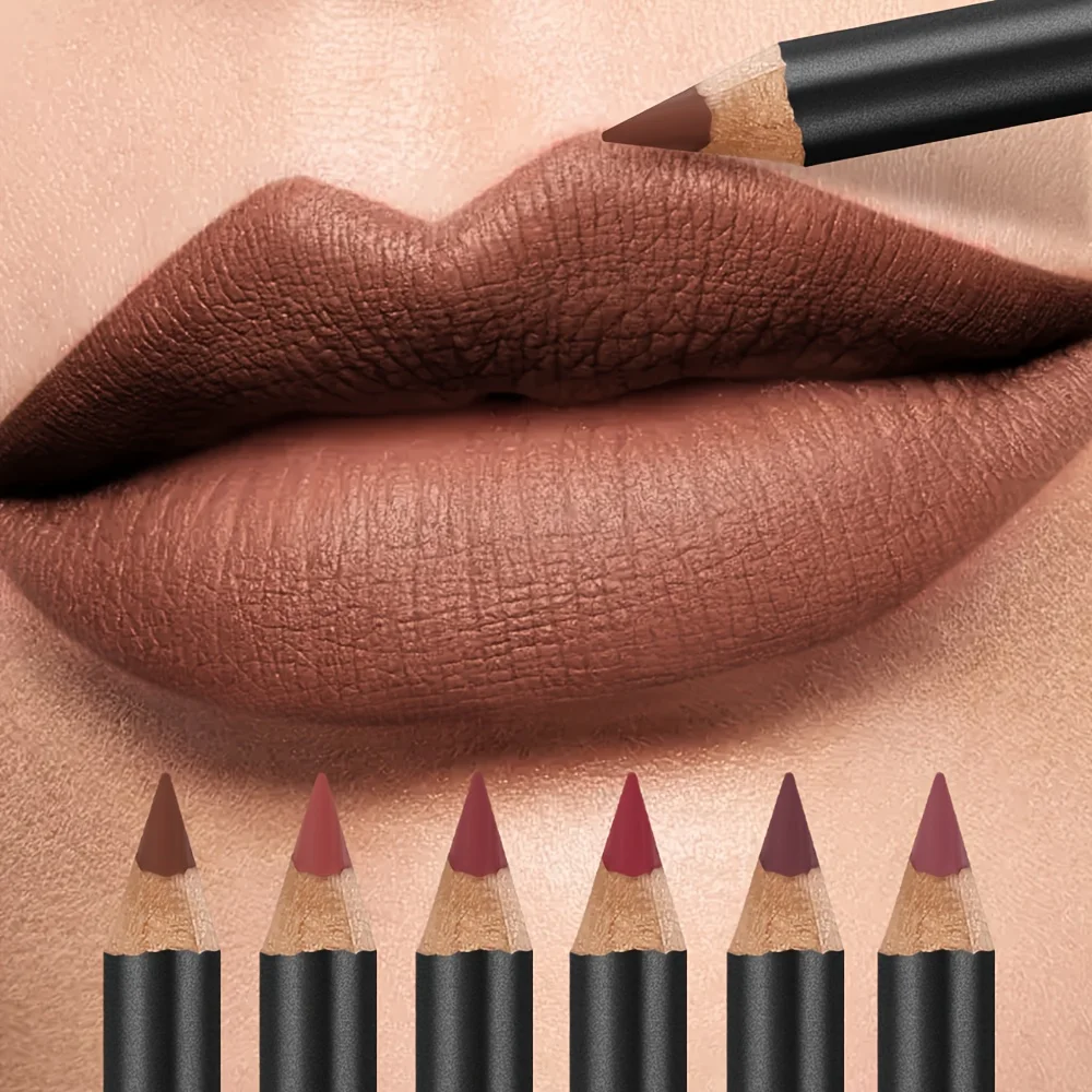 Crayon à lèvres mat imperméable longue durée, outil de maquillage pour les lèvres en velours ne se décolore pas pour un contour parfait des lèvres, cadeau pour les femmes