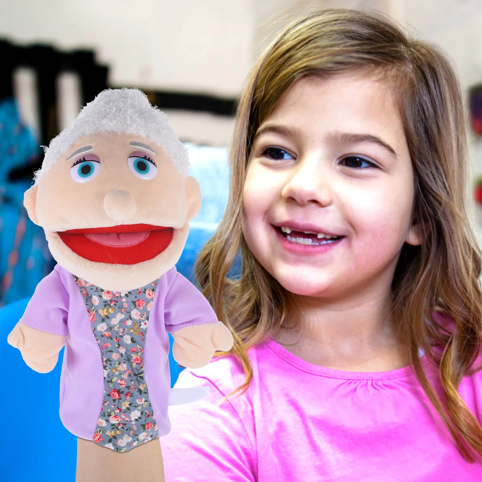 2Pcs Hand Puppets Creative Decorative Lifelike Figure for Storytelling Educational Interactive Adults