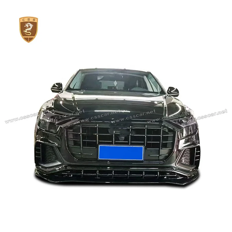 Upgrade AT Style Carbon Fiber Front Lip Canards Rear Diffuser Exhaust Tips Body Kit For Au di Q8 Bodykit