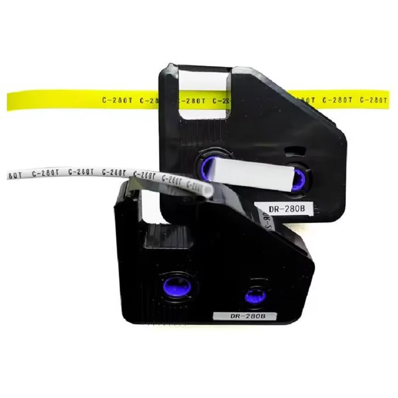 5pcs Black Ink Ribbon Cassette DR-280B For Tube Printer Cable ID Printer Electronic Lettering Machine C-280T