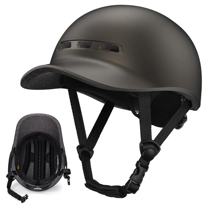 Baseball Cap Style Bicycle Helmet PC EPS Peaked Cap Breathable Urban Commuter Electric Scooter E-Bike Skateboard Helmet