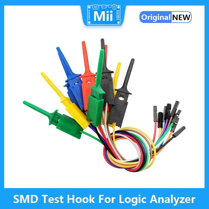 SMD Test Hook For Logic Analyzer Solder Reinforcement 5 PCS with DuPont Line 20cm Female Head