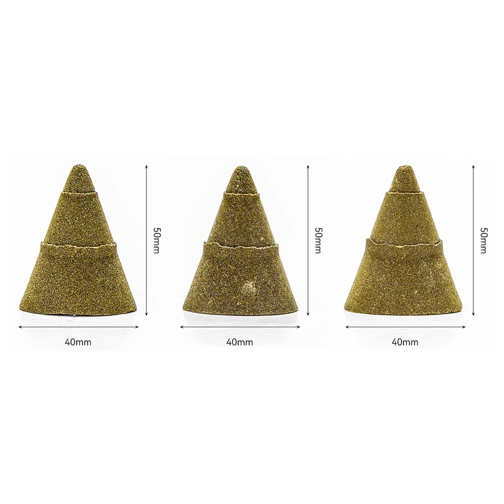Broca de diamante chanfro Roda de polimento de gravura cônico para corte de telha, M10, 50x40mm, 1 Pack