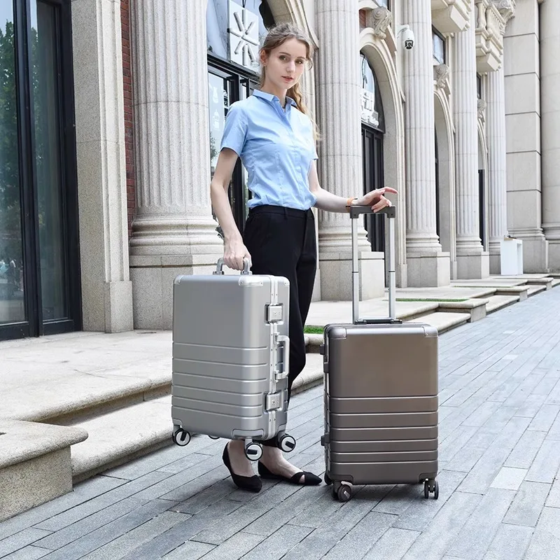 Bagaglio alto bagaglio da lavoro Trolley per studenti maschi luce da viaggio Super silenziosa scatola d'imbarco con Password da 20 "22" 26 "grande capacità