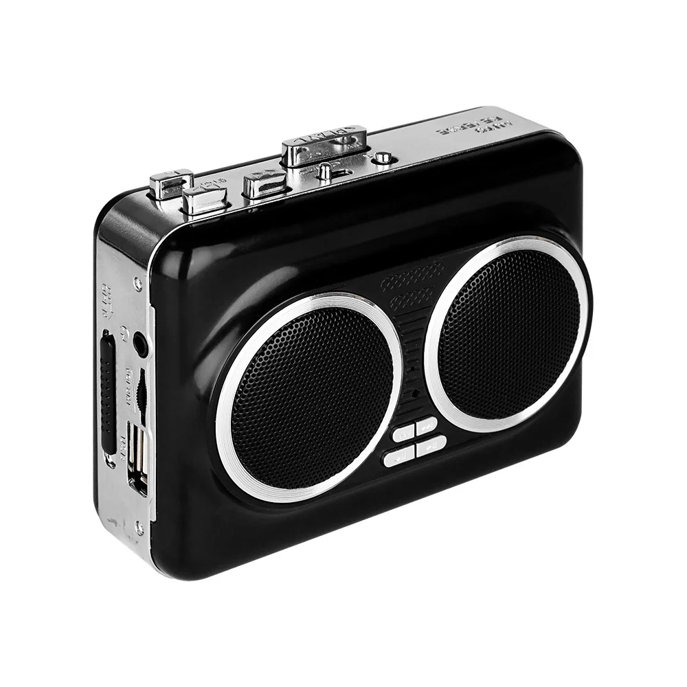 Lecteur de cassettes USB, Capture Audio musicale, lecteur de cassettes, convertisseur de bande vers MP3 sur PC avec double haut-parleur pour clé USB iPod