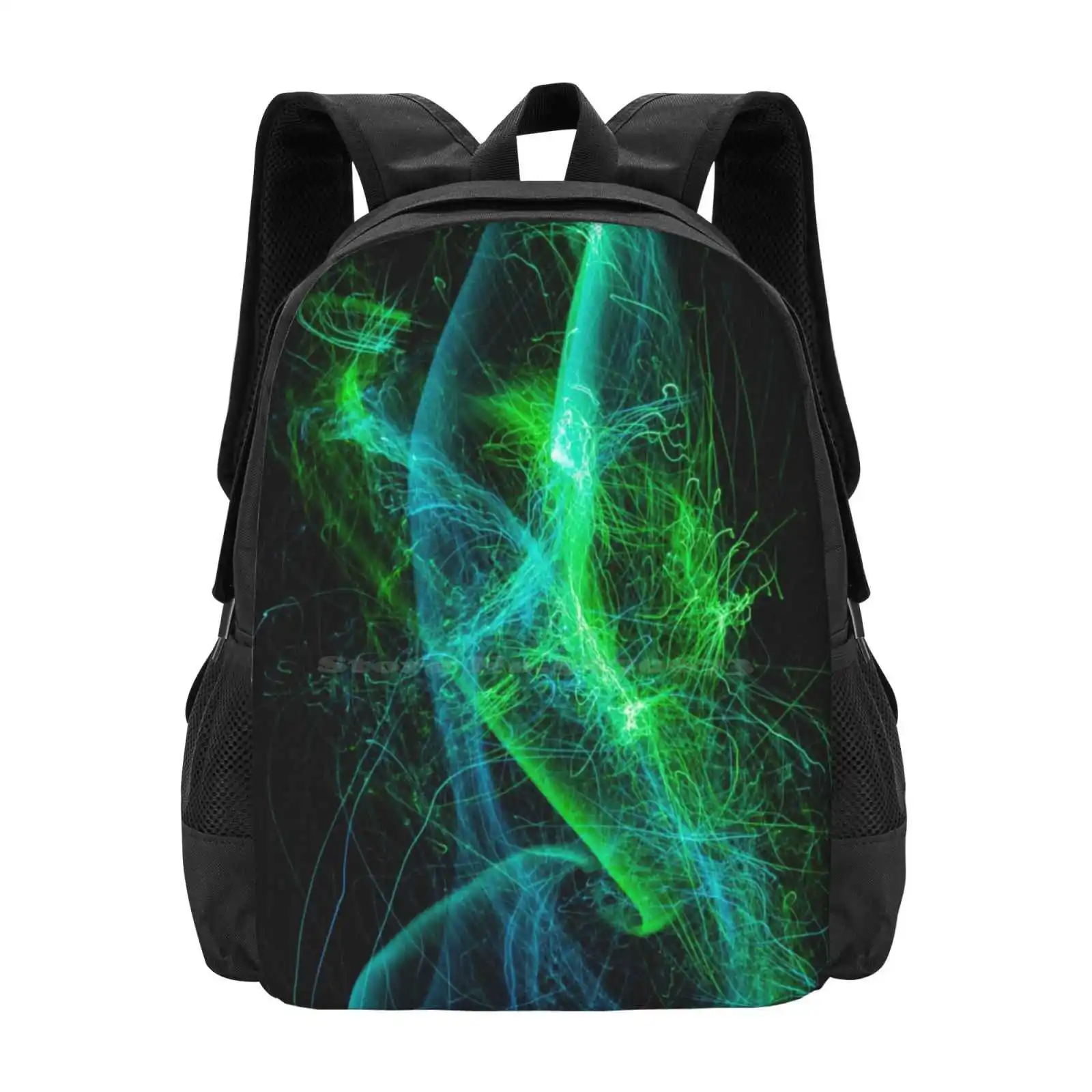 Eldritch Blast Hot Sale Schoolbag Backpack Fashion Bags Dnd Spells Light Painting Long Exposure Abstract Fantasy And Dragons