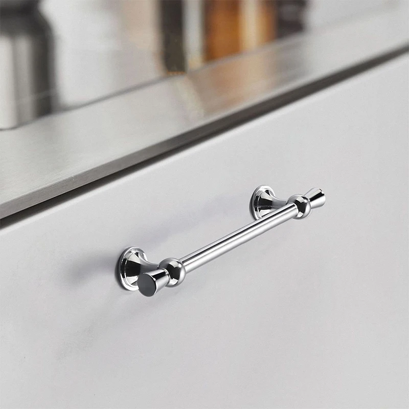 Polished Gold Silver Cabinet Handles Drawer Knobs Wardrobe Pull Handle Furniture Pull Bar Handle