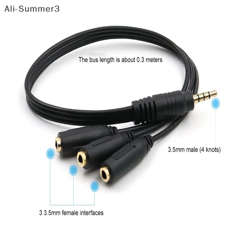 3.5mm 3 Way Port Aux Multi Hea - Earphone Splitter Jack recension och pris