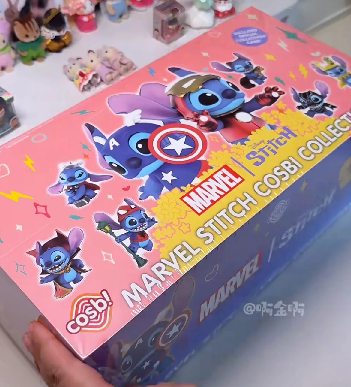 Genuine Marvel Stitch Cosbi Figures Mini Blind Box Desktop