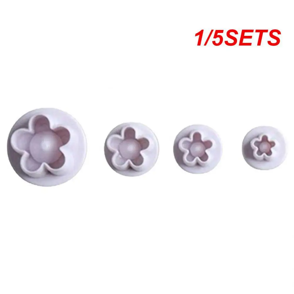 1/5SETS Plum Flower Plunger Fondant Mold Baking Accessories White Christmas Cake Cake Decorating Tools Wholesale Hot