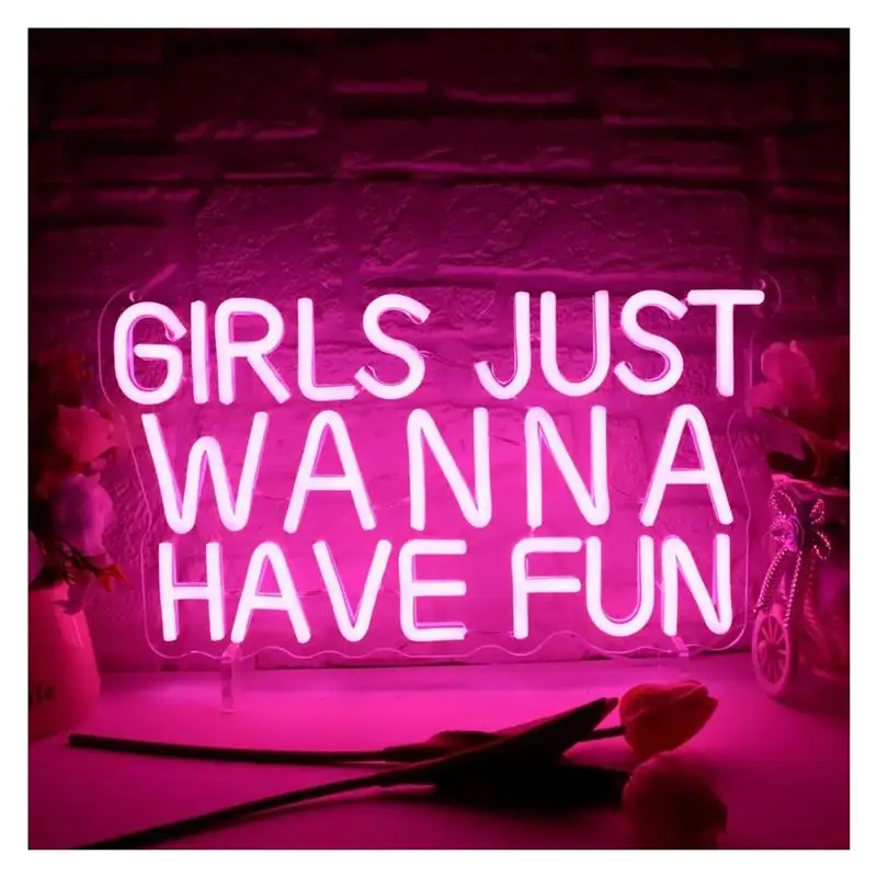 panneau-neon-«-girls-just-wanna-have-fun-»-alimente-par-usb-lumiere-led-pour-decoration-esthetique-de-mariage-fete-ou-chambre-a-coucher-38x215-cm-149×84-pouces