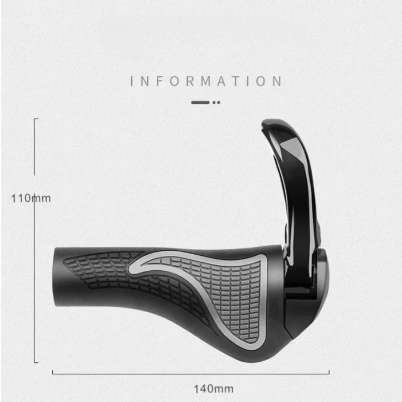 Mountain Bike Sheep Horn Sub Bike Grip Handle Shock and Dust Proof Bicycle Grip Rubber Bilateral Locking image 6