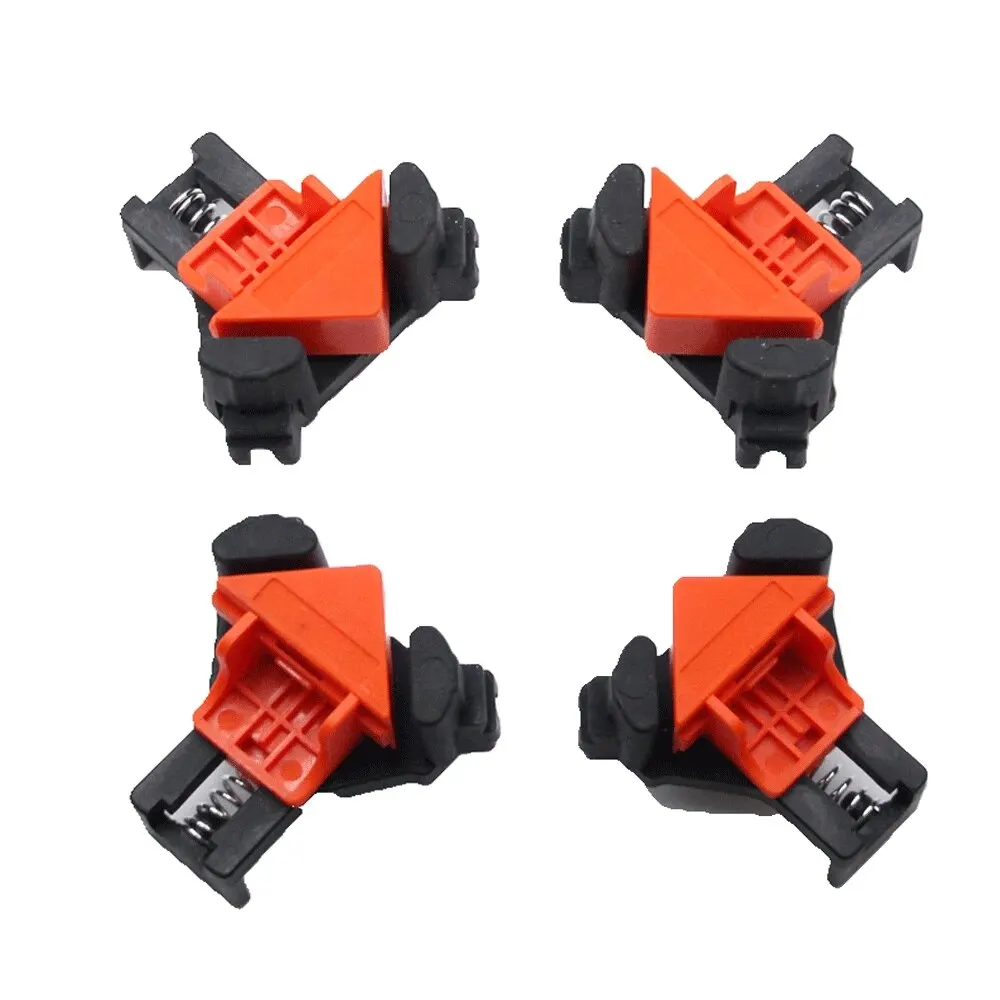 4pc Portable Right Angle Woodworking Clamp Spring Clamping Woodworking 90 Degree Locator Electric Tool Accessory Set