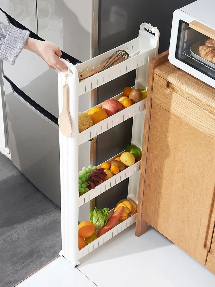 7/8/9 cm kitchen refrigerator crevice rack against the wall ultra-narrow small gap storage cabinet storage bathroom bedside cart