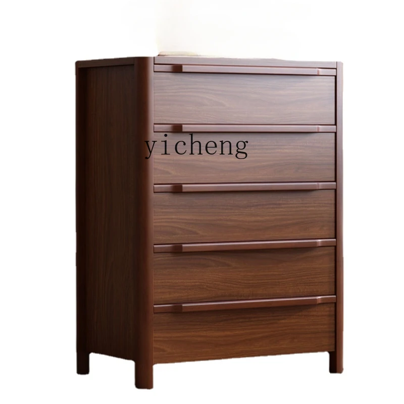 Tqh Five-Bucket Cabinet Bedroom Chest of Drawer Modern Minimalist Chinese Style Storage Living Room Wall Locker