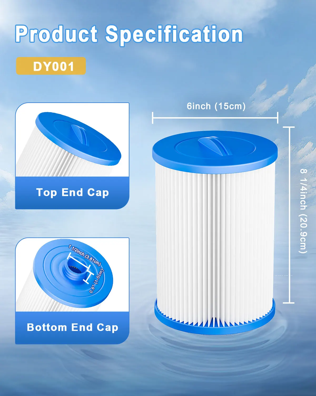 SPA Hot Tub Filter 2 Pack 50 Sq.Ft Replacement for PWW50P3 6CH-940 FC-0359 25252 378902