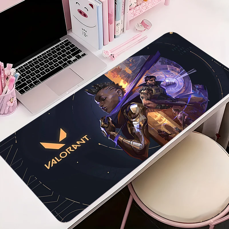 Mousepad pc acessórios de jogos armário de computador tapete estendido antiderrapante hd mouse pad anime teclado escritório v-valorant tapete de mesa