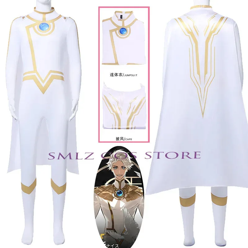 

Hero X Nice Cosplay Anime To be Cosplay Costume Nice White Jumpsuits Cloak Anime Play Outfit Set Paty Prop for Women Men
