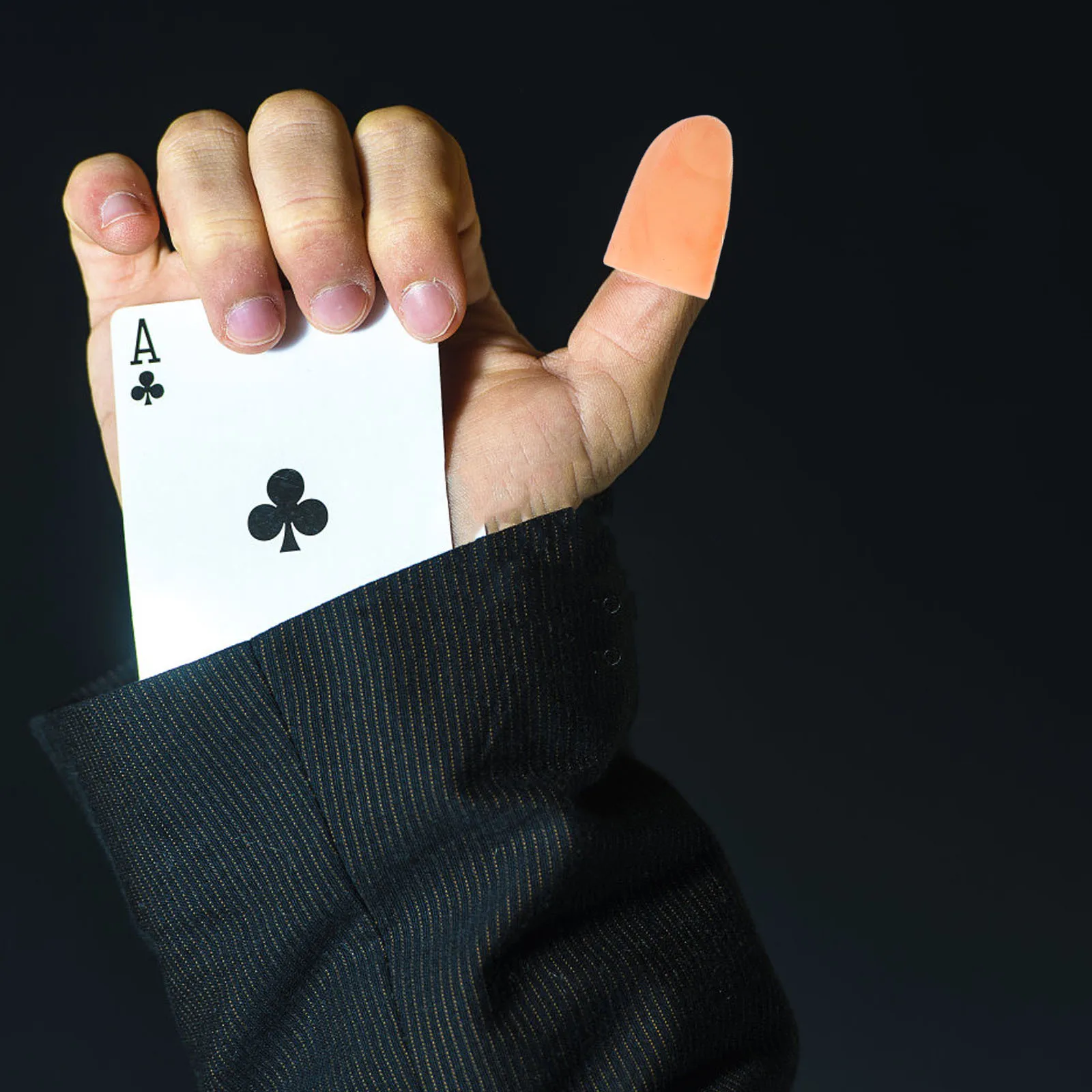 

2Sets Silk Scarf Prop Fake Finger Magician Scarf Trick Gimmick Tool for Party Stage Performance Funny Magician Accessory