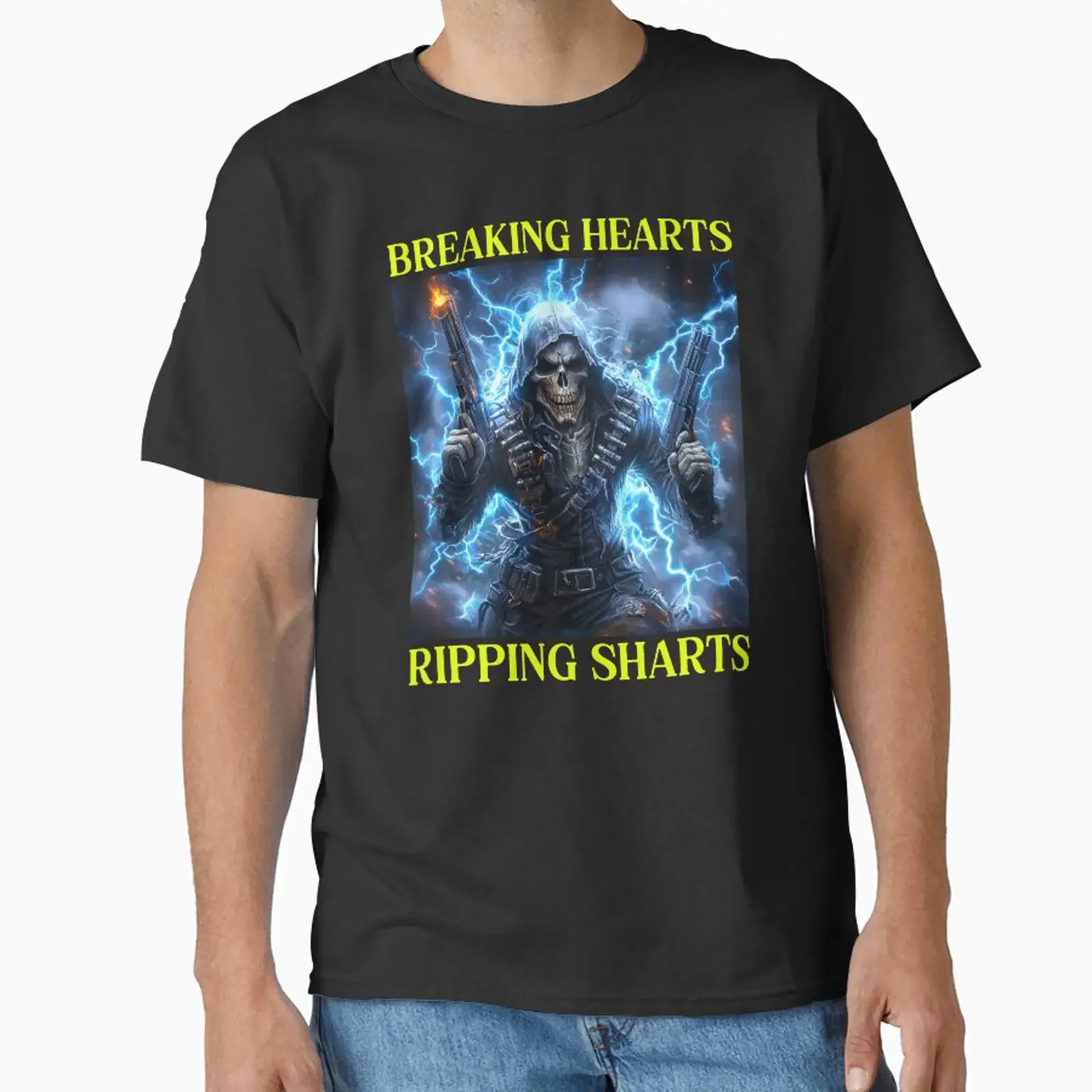 Breaking Hearts Ripping Sharts Oddly Specific Classic T Shirt vintage Washed Top For Everyday Wear Stylish designer clothes