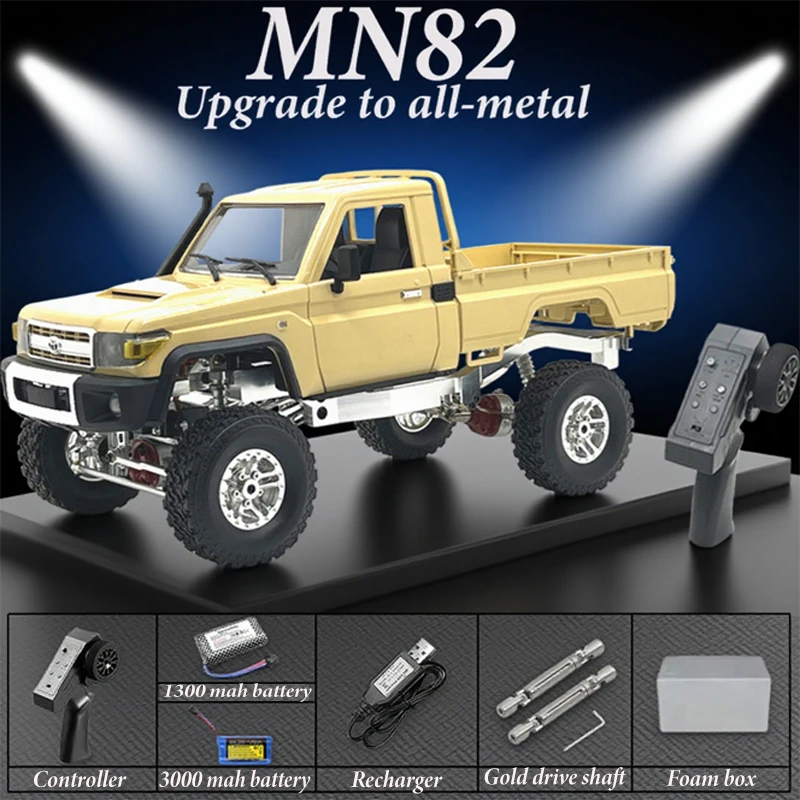 

1:12 Металлический MN82 Ретро Радиоуправляемый автомобиль со светодиодными фонарями Полномасштабное моделирование LC79 Профессиональный 4WD Пикап с дистанционным управлением Модель игрушки