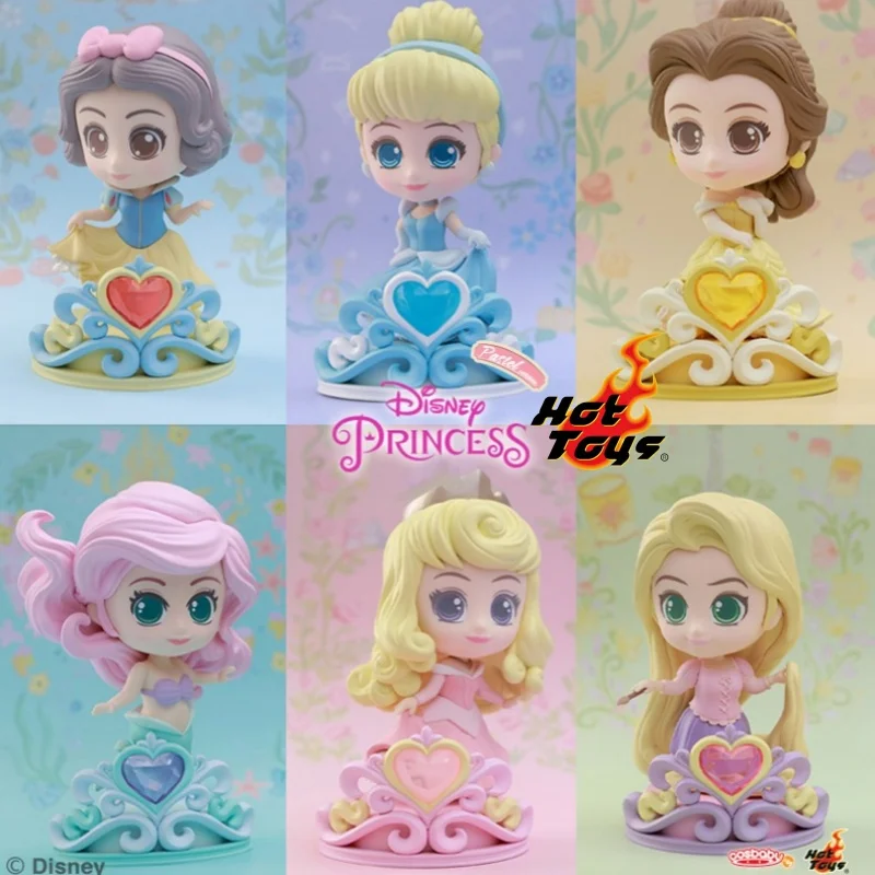 Hot Toys Fairy Princess Series Model Toys Q Version Snow White Rapunzel Ariel Belle Figure Doll Cosbaby Collection Toys Gifts