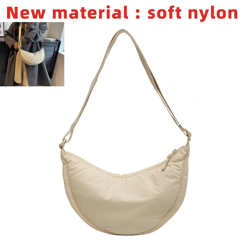 IMYOK Einfarbige Schultertasche für Damen aus Nylon 8