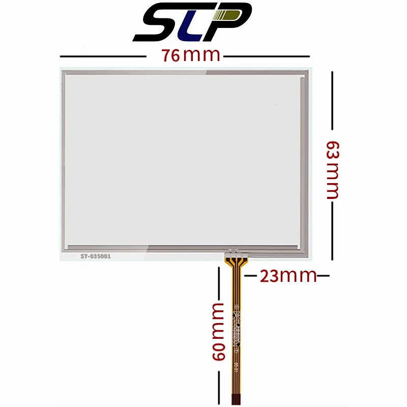 

New 3.5''Inch TouchScreen For Industrial Control GPS Socket Resistance Handwritten Touch Panel Screen 76mm*63mm Free Shipping