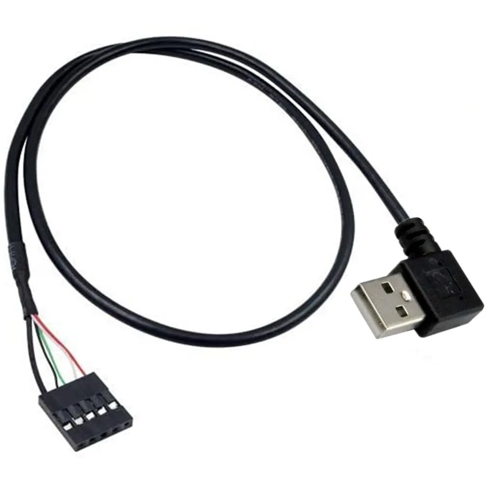 USB2.0 DuPont Cable AM ซ้าย Bend ด้านขวาชาย/DuPont 2.54/1*5P ทีเสียบยูเอสบี Baffle สายสายหลัก