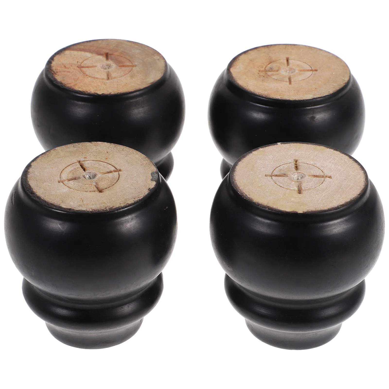 4개입 원목 가구 다리 강력한 소파 교체 다리 암체어 커피 테이블 캐비닛 서랍장용 커피 테이블 다리