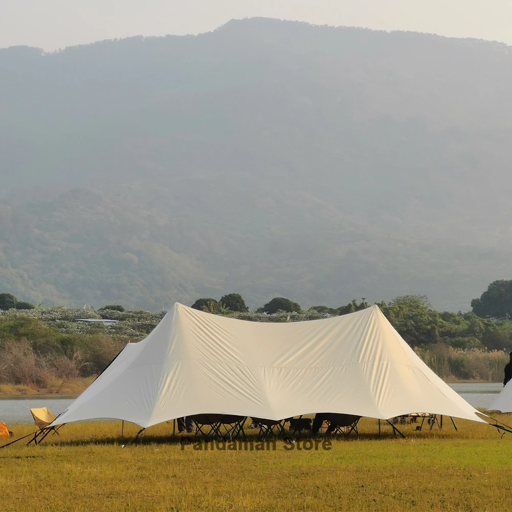 Outdoor sun protection against heavy rain thickened family picnic beach shelter Super large and convenient to build awning