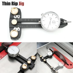 Table Saw Thin Rip Jig Table Saw Jig & Dial Indicator Wood Rip Cutting Guide Marking Gauge for Circular Table Band Saw Router
