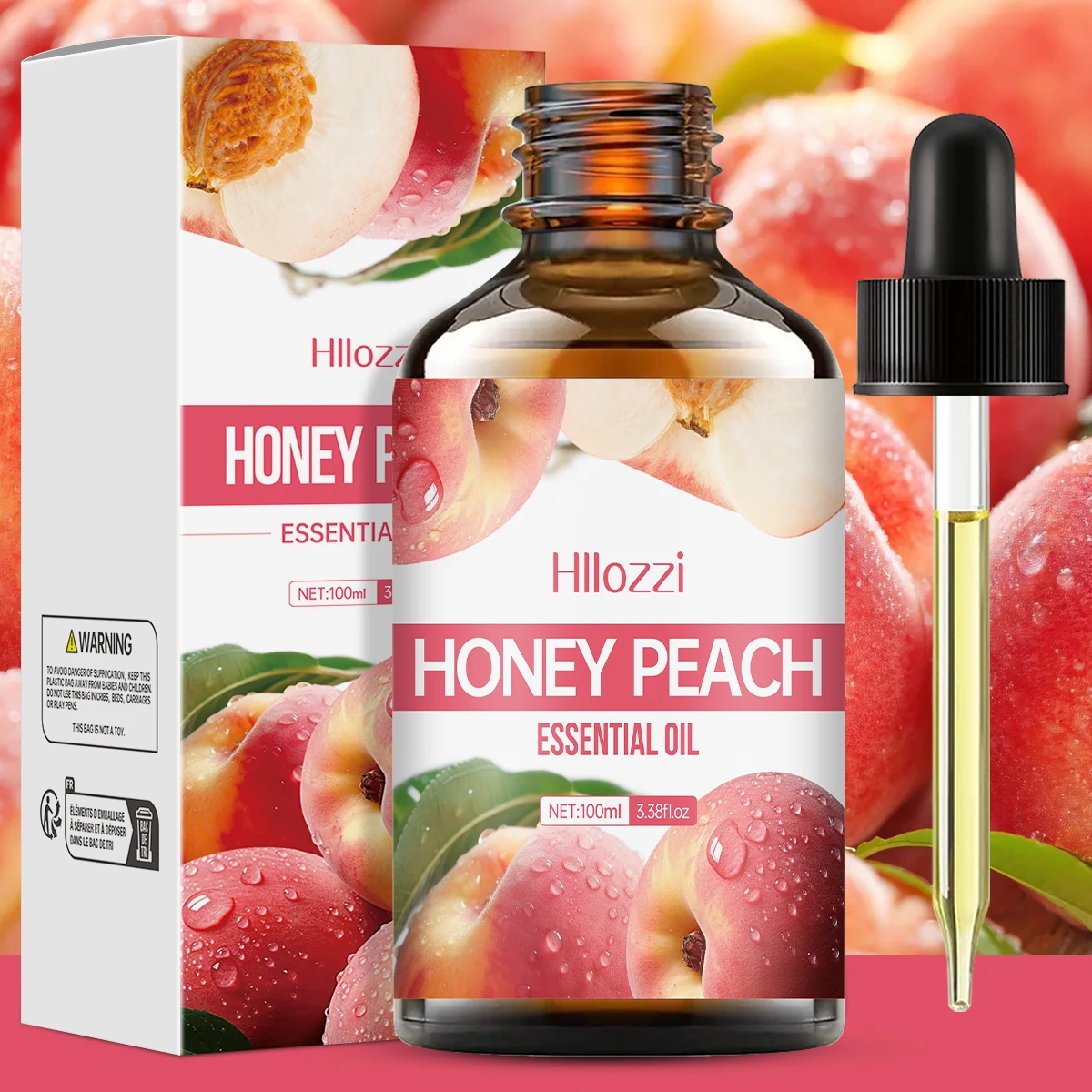 Peach Essential Oil Can Be Used for Skin Care, Bath, Face and Fragrance, Suitable for All Skin Types.