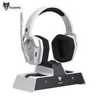 NUBWO G06 Auriculares inalámbricos para jugadores con estación de carga para auriculares y auriculares para juegos con controlador PS5 Batería de larga duración