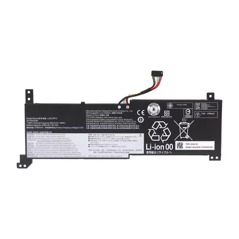 New 5000mAh L20L2PF0 7.6V Battery for Lenovo IdeaPad 3-14ITL6 3-15ITL6 15ADA6 ABA7 L20C2PF0 L20M2PF0 L20B2PF0 Laptop Batteries