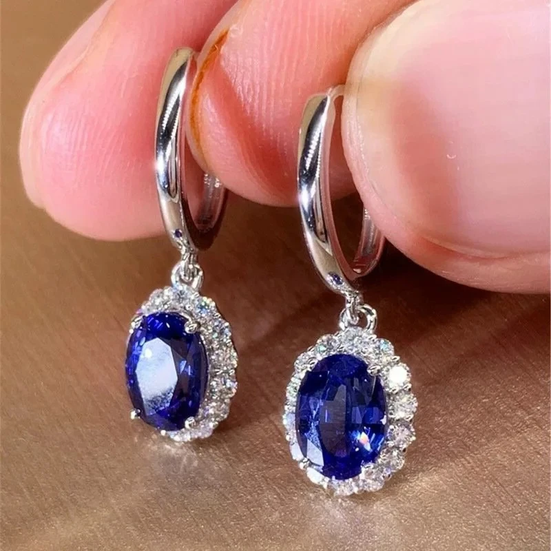 أقراط مرصعة بالزركون الأوروبية والأمريكية الجديدة للنساء، مزاج عصري، مجوهرات وإكسسوارات شخصية