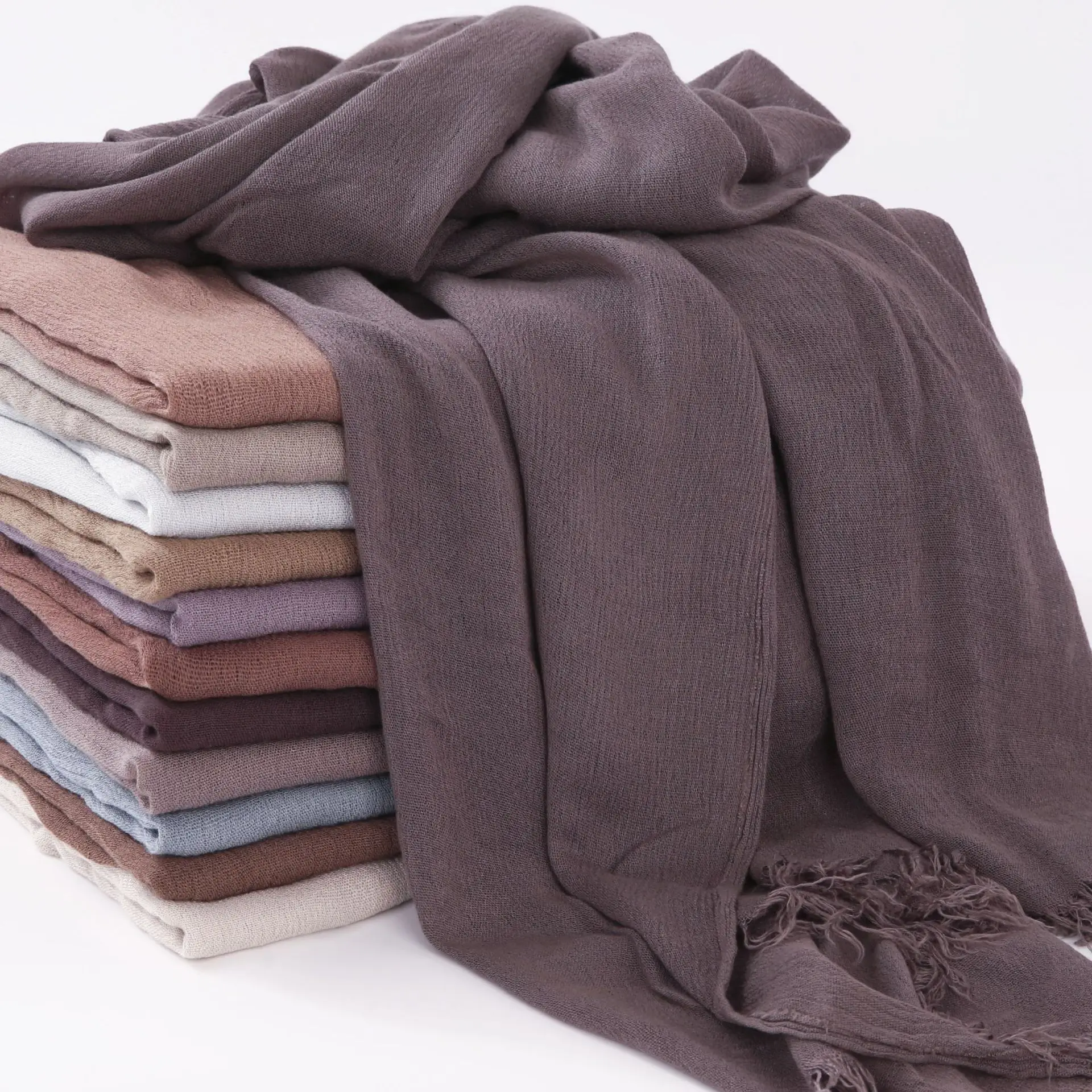 

60 цветов, хлопковая креповая шаль, повязки на голову, модный шарф, хиджаб для женщин, вуаль, мусульманский исламский хиджаб, шапка, шарф для мусульманской шаль 200*90 см