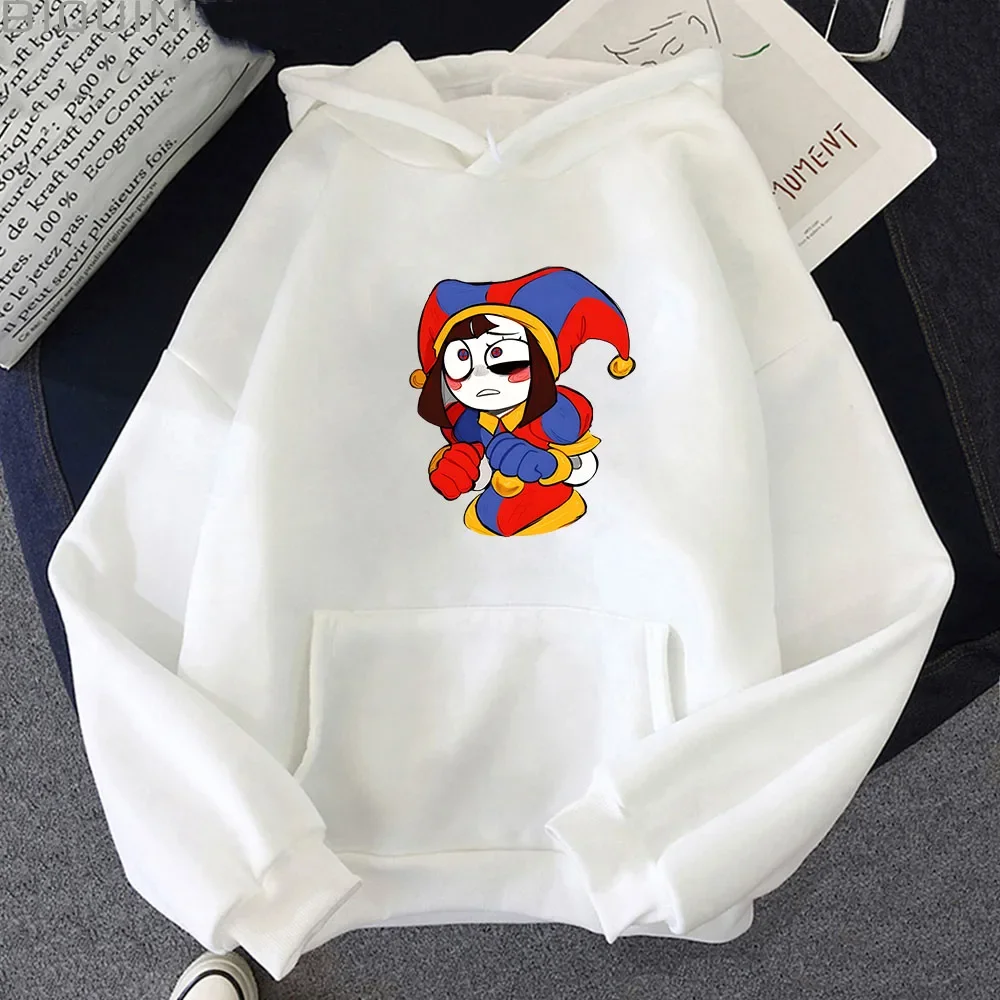 The Amazing Digital Circus Women's Sweatshirts 2023 Anime Print New Hooded Sweater Spring Long-sleeved Japanese Style Loose Tops