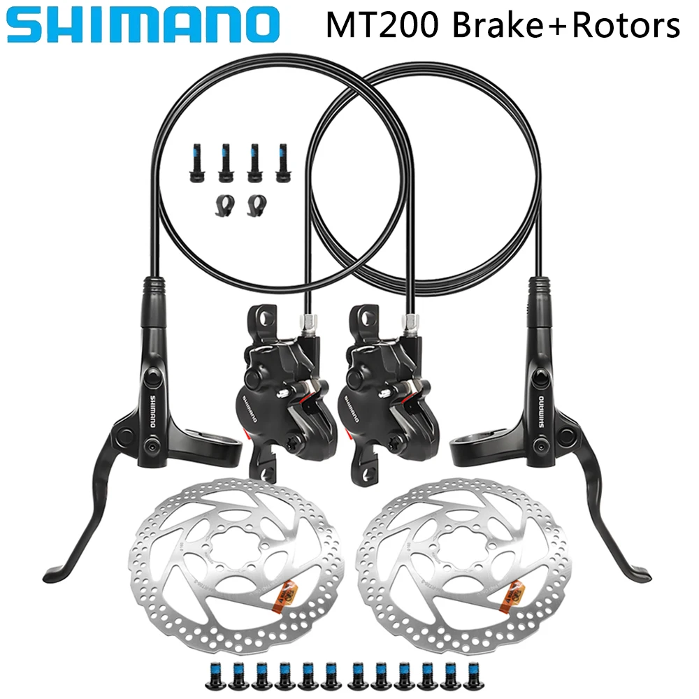 SHIMANO MT200 MTB Hydraulic Disc Brake RT56 160/180MM Rotors Bicycle Hydraulic Brake Mountain Bike Cycling Parts