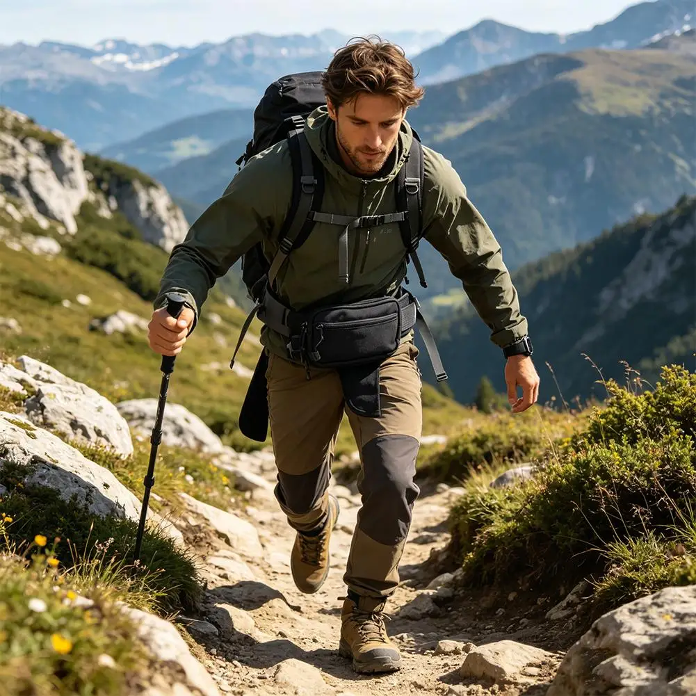 Oxford-Stoff Wasserdichte Herren-Gürteltasche Outdoor Taktische Tasche Verstellbare Taktische Gürteltasche für Jagd Camping Laufen Reiten – Detail 6