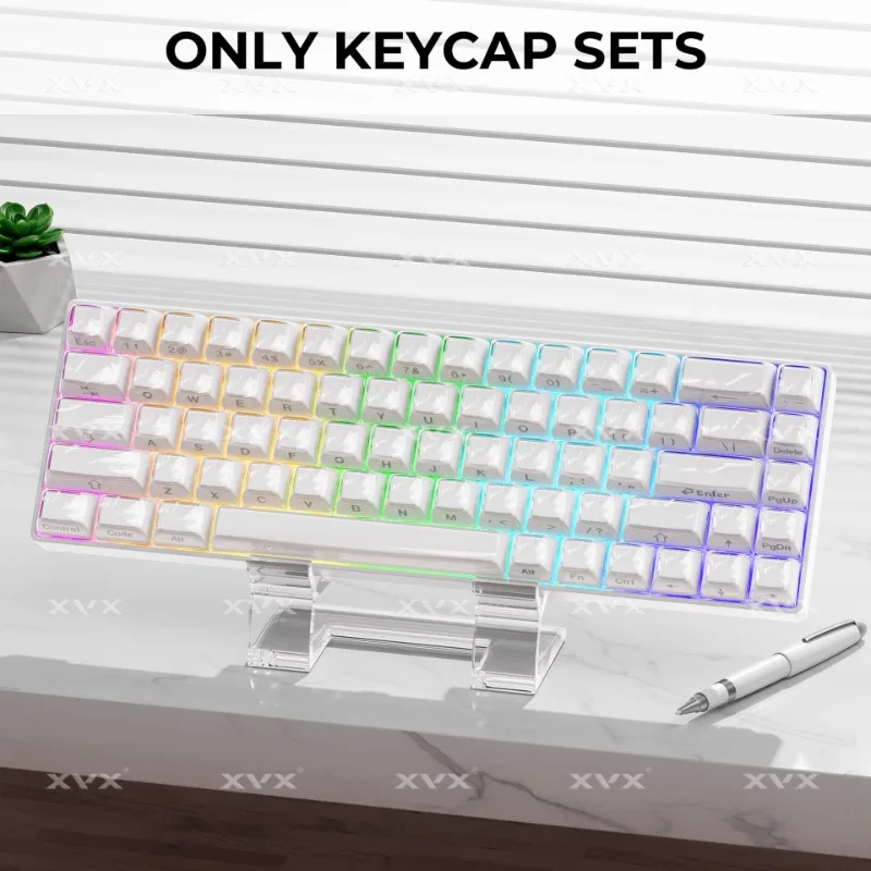 XVX Crystal Jelly Koreaans Japans Russisch Arabisch Keycaps Side Carving Game Office Machinery Keycaps Maatwerk Keycaps