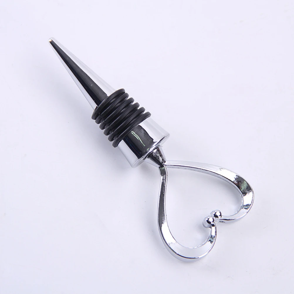 

5 Pcs Heart Shaped Stoppers Reusable Plastic Silicone Airtight Seal for Bottles Round Head Easy Insert Remove Preserve