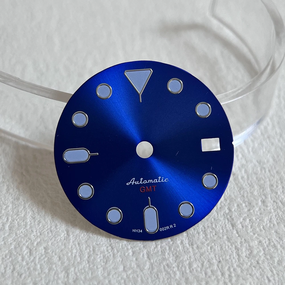 Esfera NH34/NH35 de 28,5mm con textura solar, calendario único con Esfera luminosa adecuada para pieza de repuesto de reloj de movimiento NH34/NH35