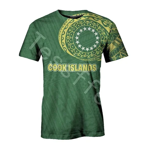 

Low Price Wholesale Polynesian Traditional Tribal Pattern Hawaiian Print T-shirt Summer Breathable T-Shirt Blank Top Design